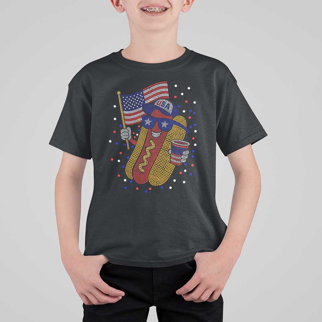 International Dot Day Hotdog T Shirt For Kid Red White Blue Polka Dots