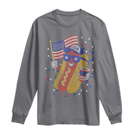 International Dot Day Hotdog Long Sleeve Shirt Red White Blue Polka Dots