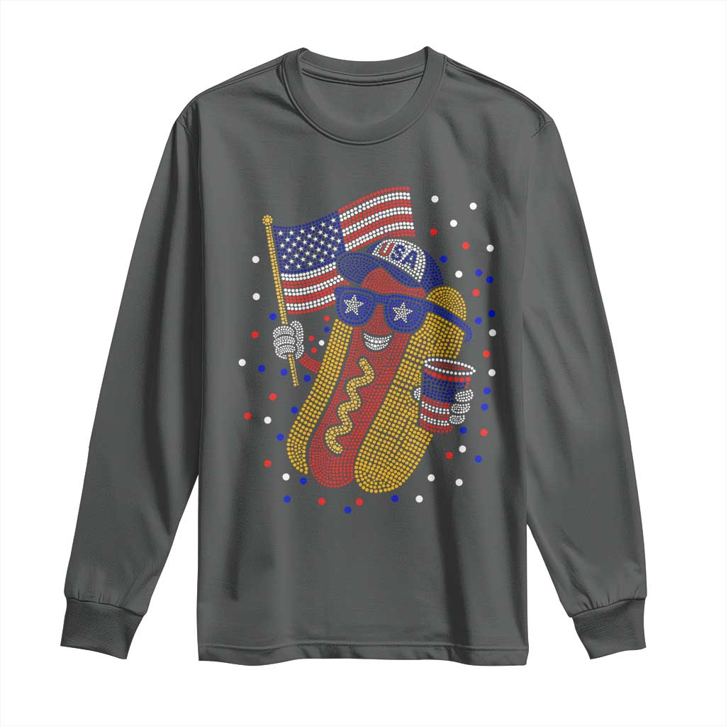 International Dot Day Hotdog Long Sleeve Shirt Red White Blue Polka Dots