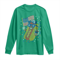 International Dot Day Hotdog Long Sleeve Shirt Red White Blue Polka Dots