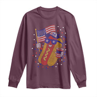 International Dot Day Hotdog Long Sleeve Shirt Red White Blue Polka Dots