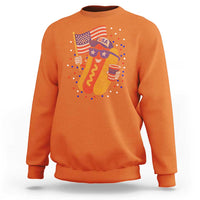 International Dot Day Hotdog Sweatshirt Red White Blue Polka Dots