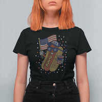 International Dot Day Hotdog T Shirt For Women Red White Blue Polka Dots