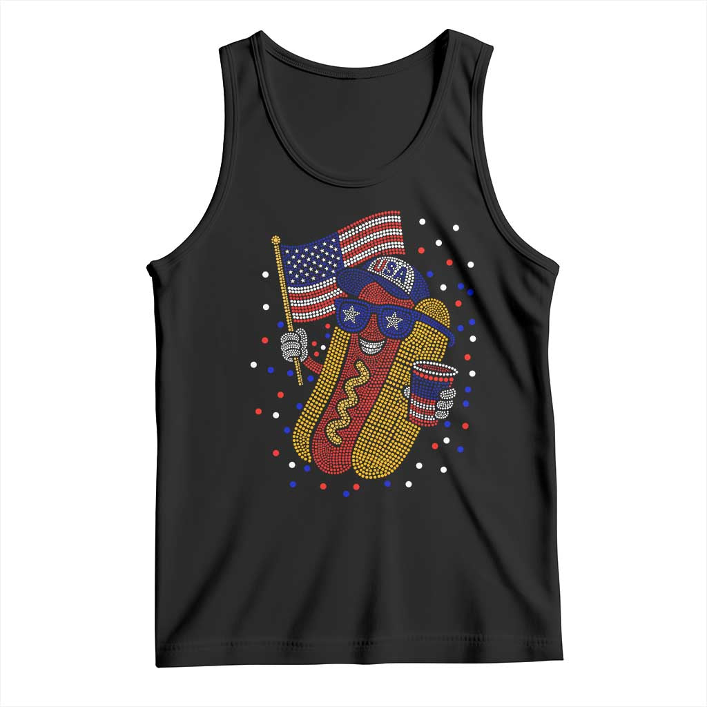 International Dot Day Hotdog Tank Top Red White Blue Polka Dots