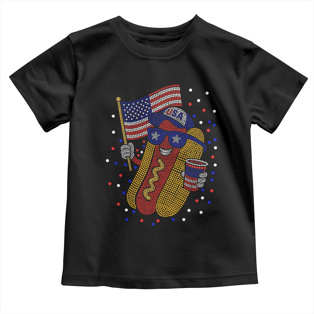 International Dot Day Hotdog Toddler T Shirt Red White Blue Polka Dots