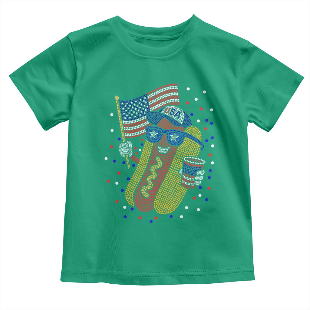 International Dot Day Hotdog Toddler T Shirt Red White Blue Polka Dots
