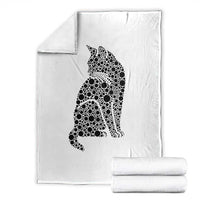 Polka Dot Black Cat Throw Blanket International Dot Day Gift