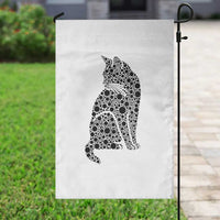 Polka Dot Black Cat Garden Flag International Dot Day Gift