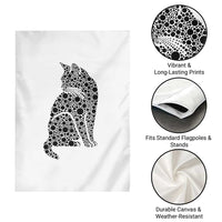 Polka Dot Black Cat Garden Flag International Dot Day Gift