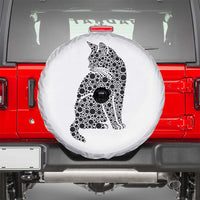 Polka Dot Black Cat Spare Tire Cover International Dot Day Gift