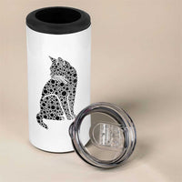 Polka Dot Black Cat 4 in 1 Can Cooler Tumbler International Dot Day Gift