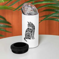 Polka Dot Black Cat 4 in 1 Can Cooler Tumbler International Dot Day Gift