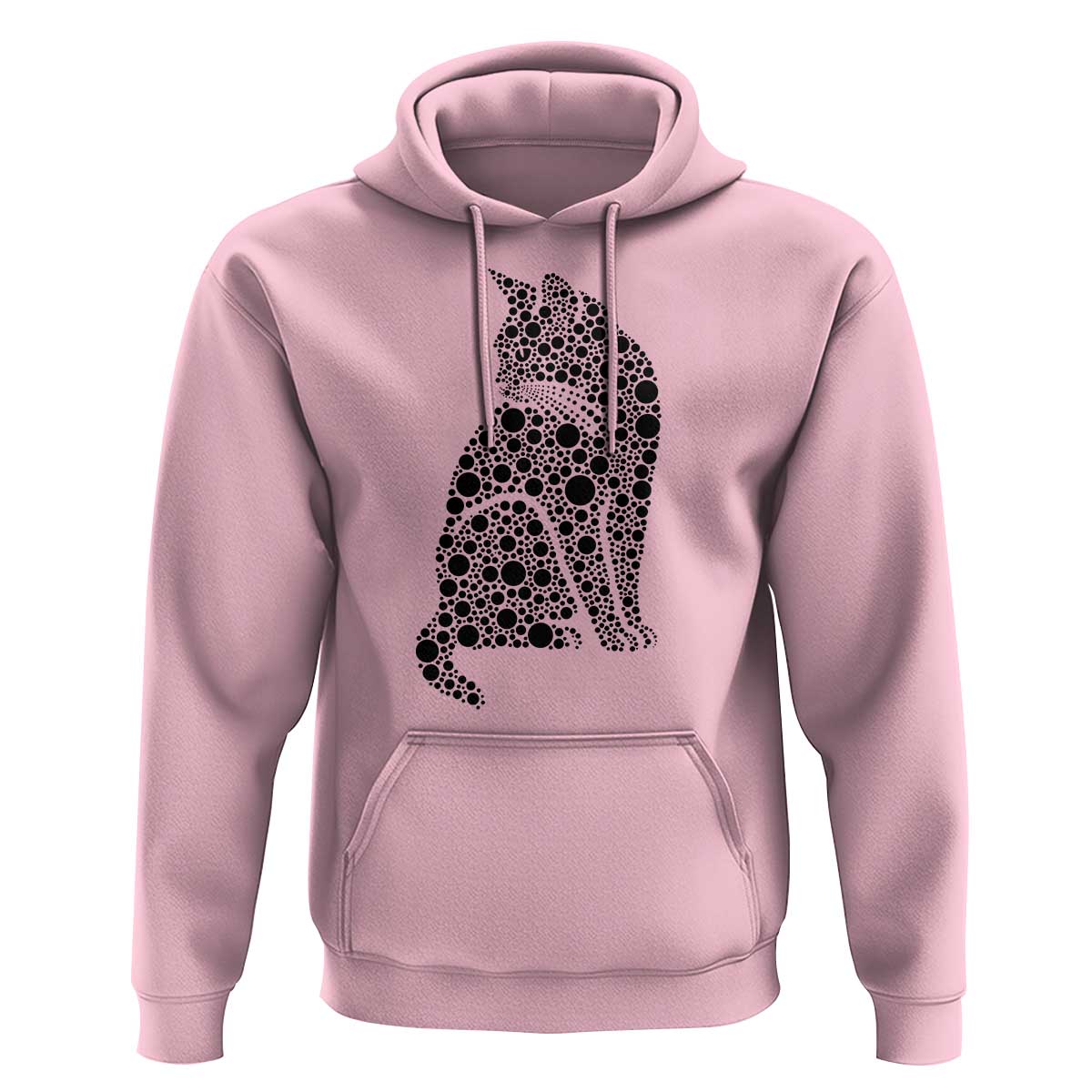 Polka Dot Black Cat Hoodie International Dot Day Gift