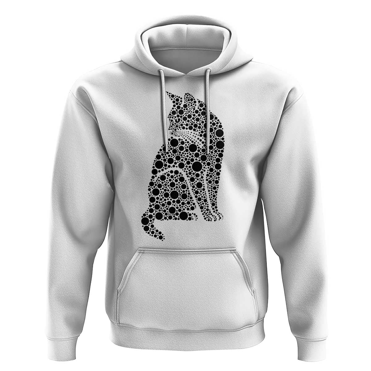 Polka Dot Black Cat Hoodie International Dot Day Gift