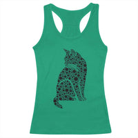 Polka Dot Black Cat Racerback Tank Top International Dot Day Gift