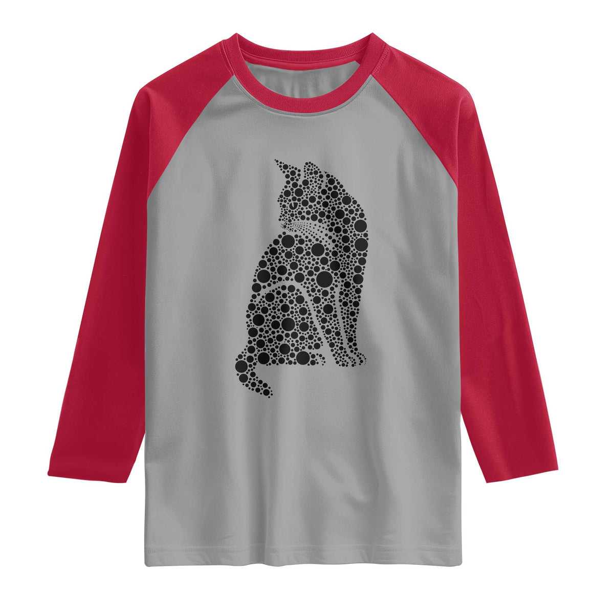 Polka Dot Black Cat Raglan Shirt International Dot Day Gift