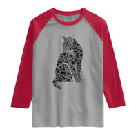 Polka Dot Black Cat Raglan Shirt International Dot Day Gift