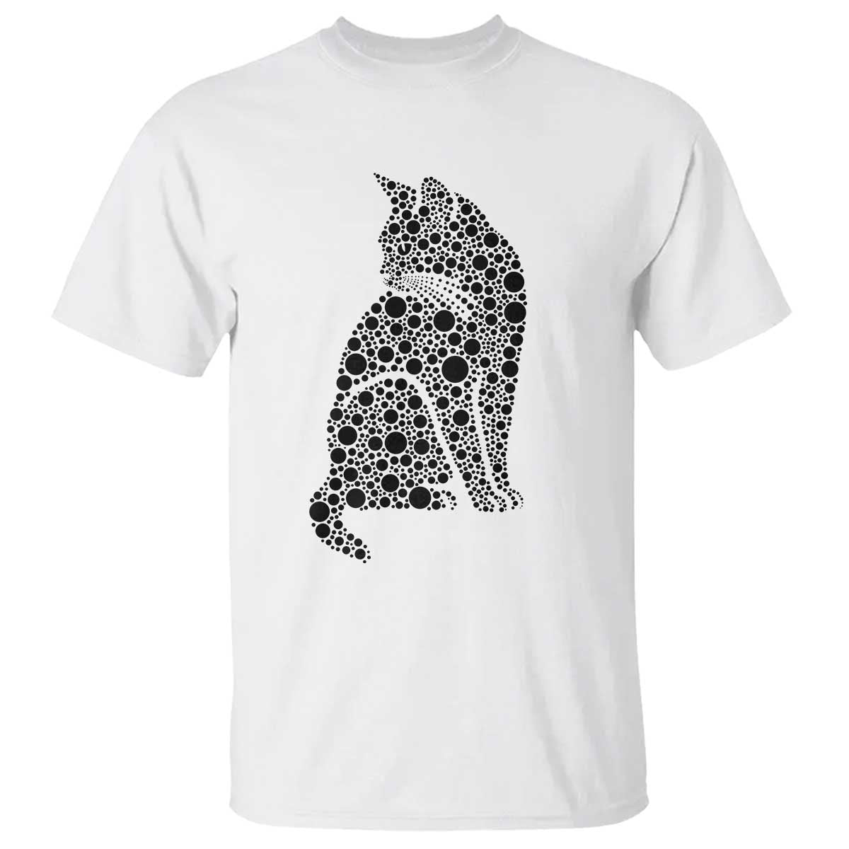 Polka Dot Black Cat T Shirt International Dot Day Gift