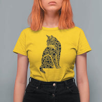 Polka Dot Black Cat T Shirt For Women International Dot Day Gift