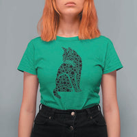 Polka Dot Black Cat T Shirt For Women International Dot Day Gift