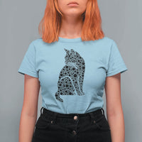 Polka Dot Black Cat T Shirt For Women International Dot Day Gift