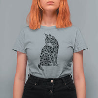 Polka Dot Black Cat T Shirt For Women International Dot Day Gift