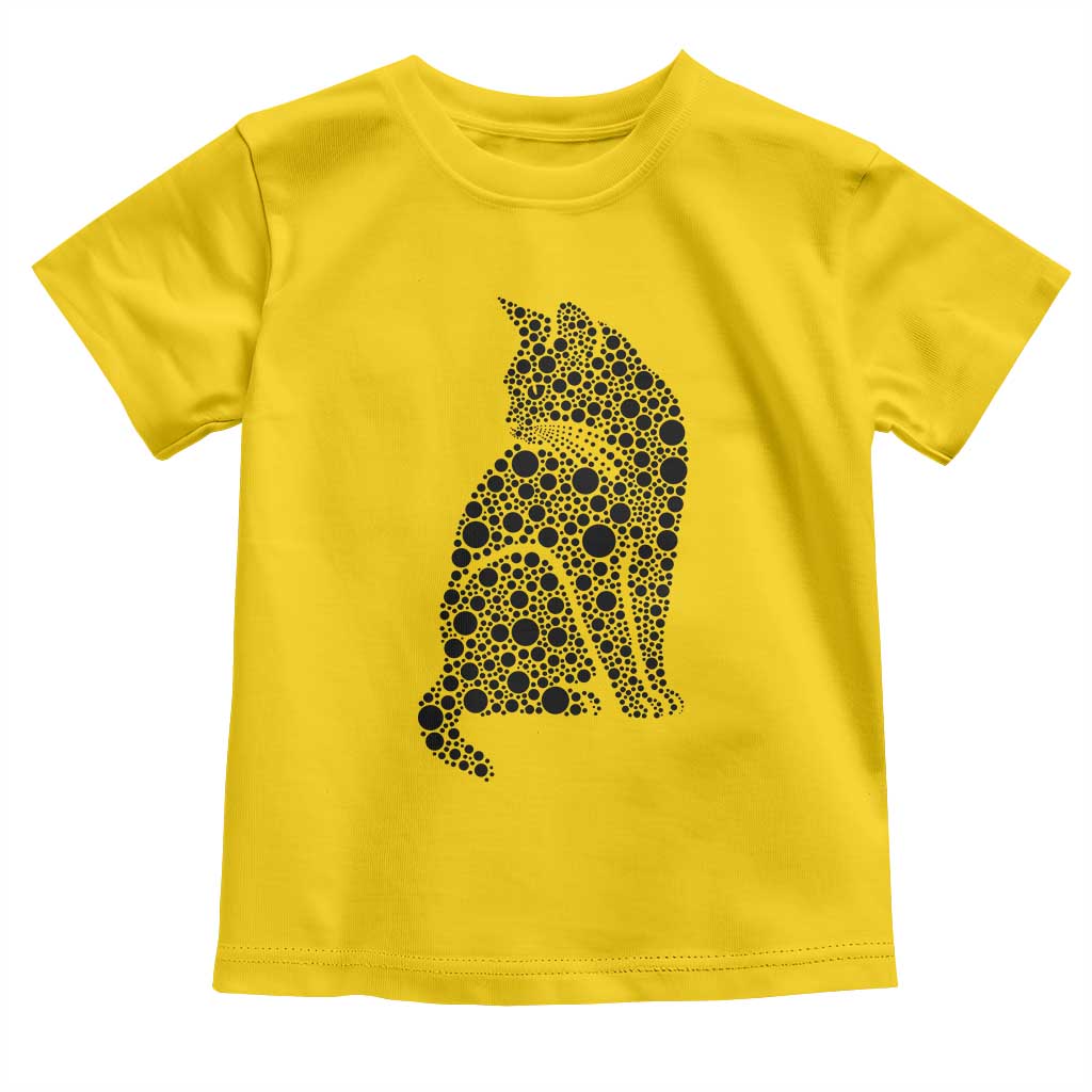 Polka Dot Black Cat Toddler T Shirt International Dot Day Gift