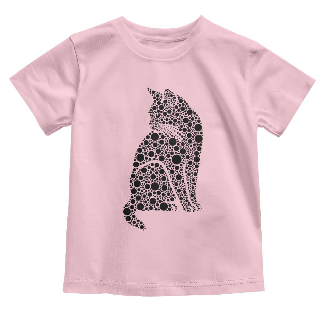 Polka Dot Black Cat Toddler T Shirt International Dot Day Gift