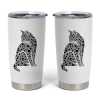 Polka Dot Black Cat Tumbler Cup International Dot Day Gift