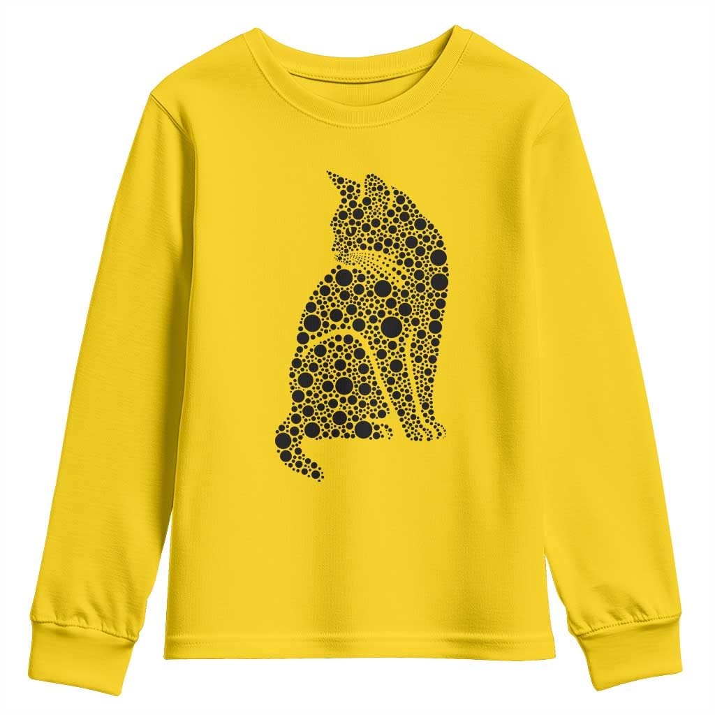Polka Dot Black Cat Youth Sweatshirt International Dot Day Gift