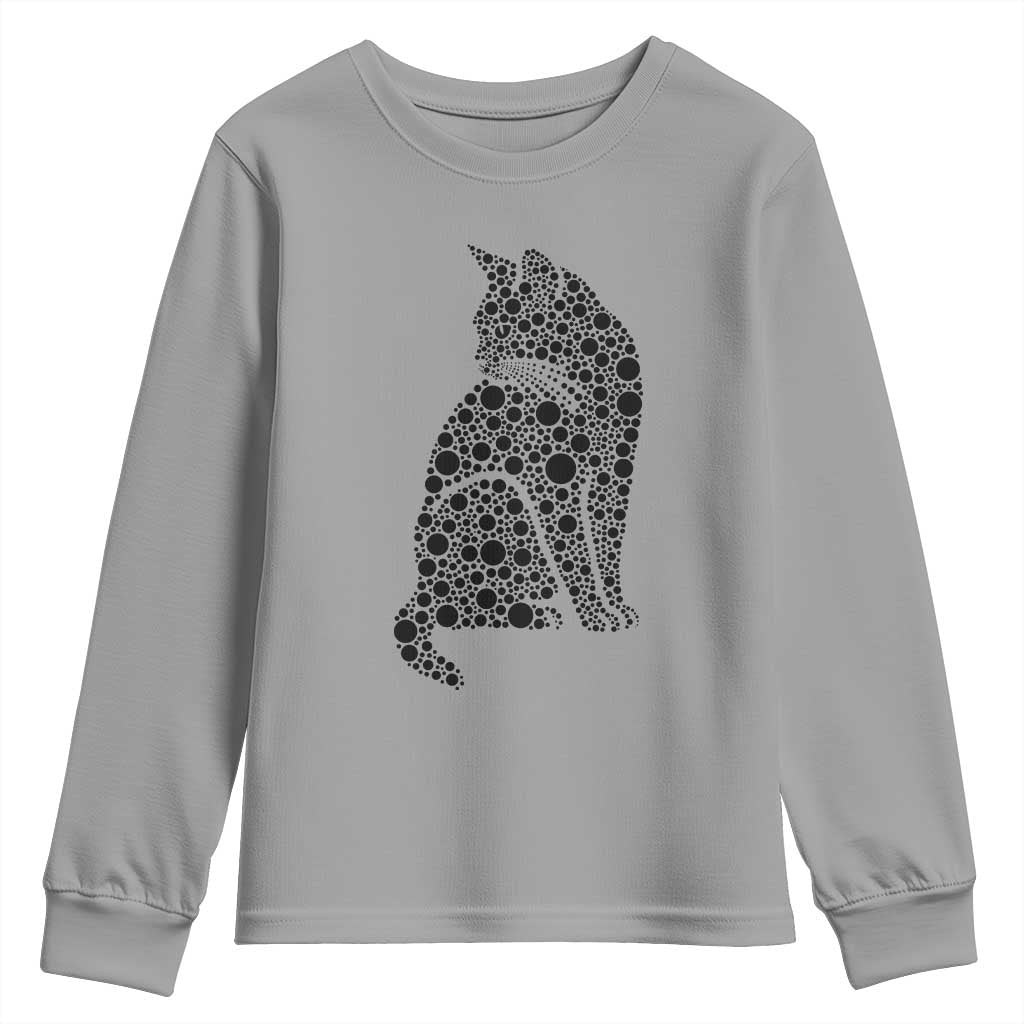 Polka Dot Black Cat Youth Sweatshirt International Dot Day Gift