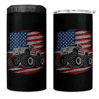 Patriotic Monster Truck Polka Dot 4 in 1 Can Cooler Tumbler Dot Day Gift