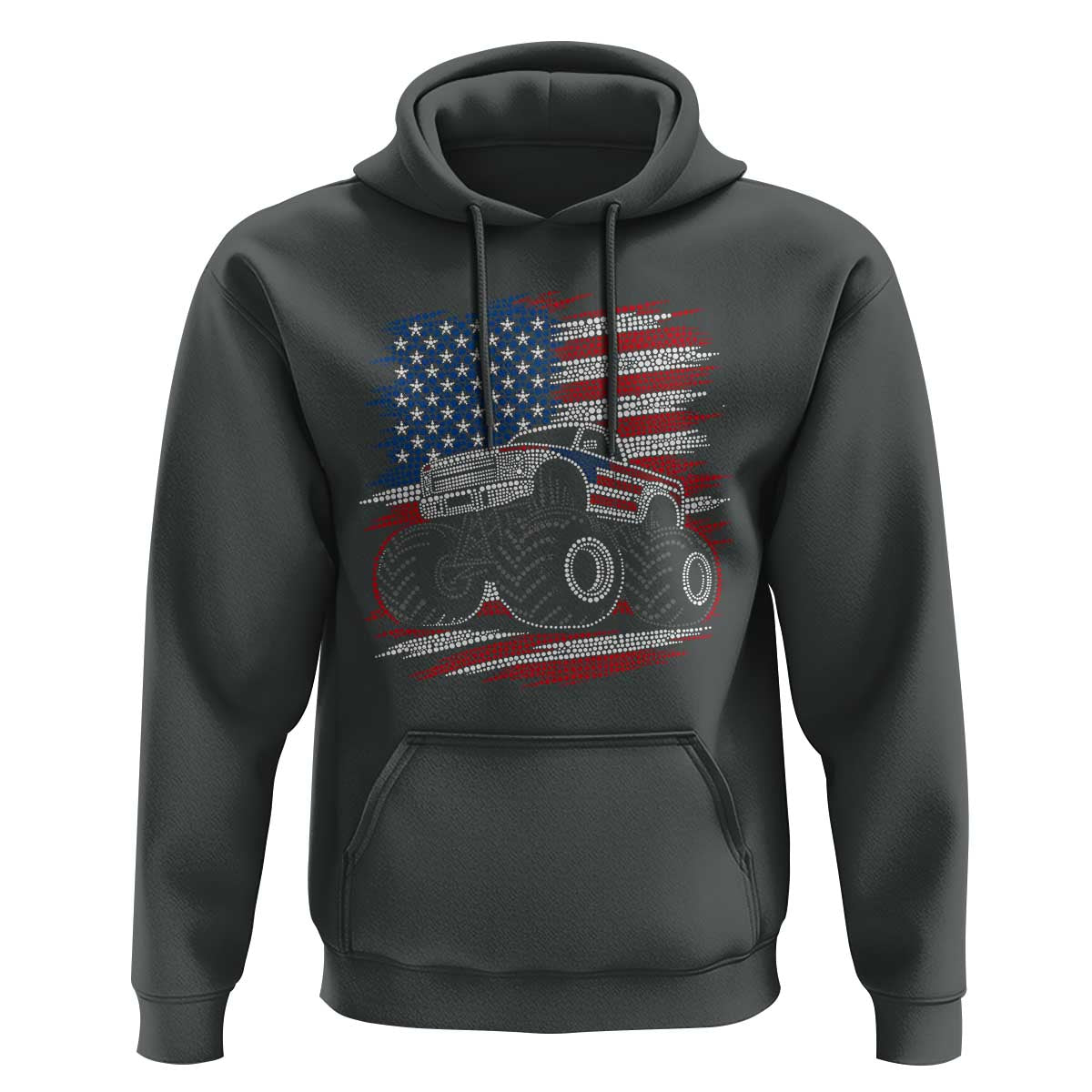 Patriotic Monster Truck Polka Dot Hoodie Dot Day Gift
