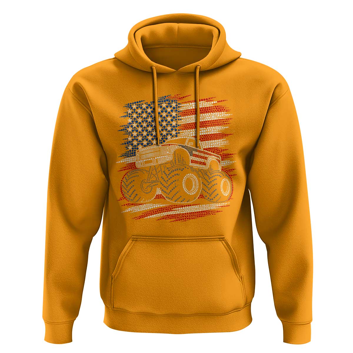Patriotic Monster Truck Polka Dot Hoodie Dot Day Gift