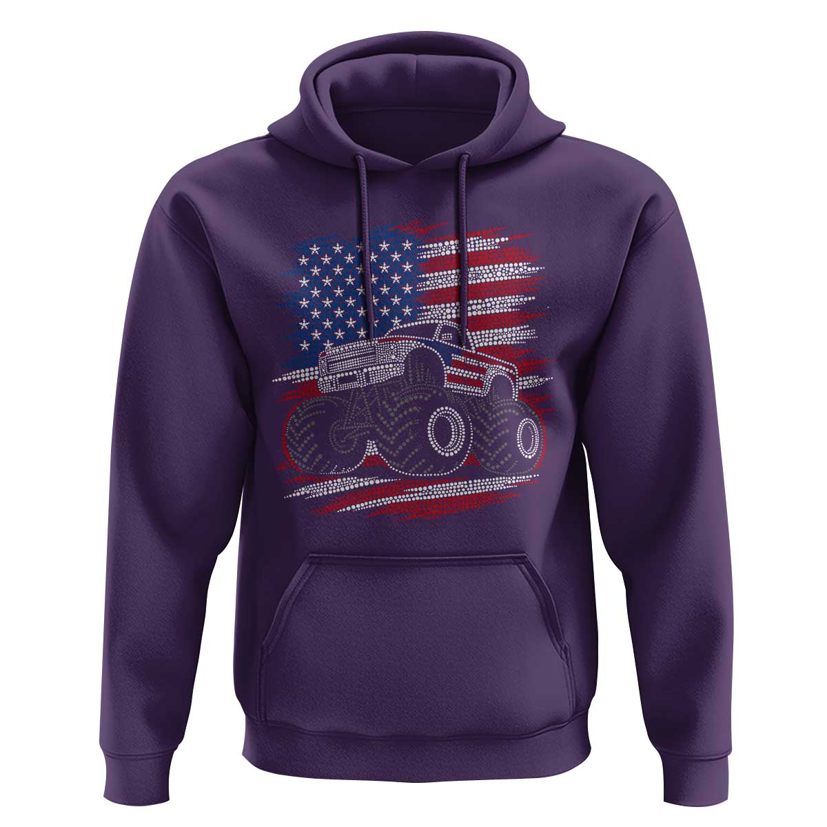 Patriotic Monster Truck Polka Dot Hoodie Dot Day Gift