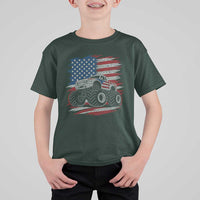Patriotic Monster Truck Polka Dot T Shirt For Kid Dot Day Gift