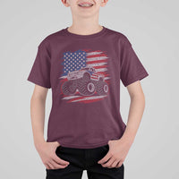 Patriotic Monster Truck Polka Dot T Shirt For Kid Dot Day Gift
