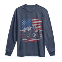 Patriotic Monster Truck Polka Dot Long Sleeve Shirt Dot Day Gift