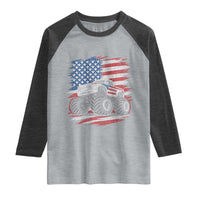 Patriotic Monster Truck Polka Dot Raglan Shirt Dot Day Gift