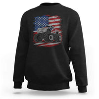 Patriotic Monster Truck Polka Dot Sweatshirt Dot Day Gift