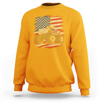 Patriotic Monster Truck Polka Dot Sweatshirt Dot Day Gift