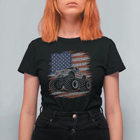 Patriotic Monster Truck Polka Dot T Shirt For Women Dot Day Gift