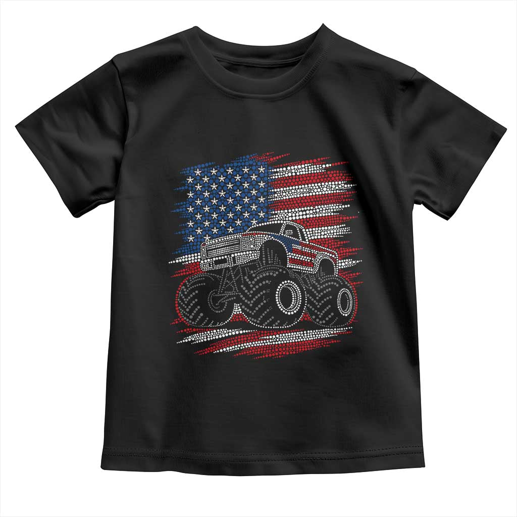 Patriotic Monster Truck Polka Dot Toddler T Shirt Dot Day Gift