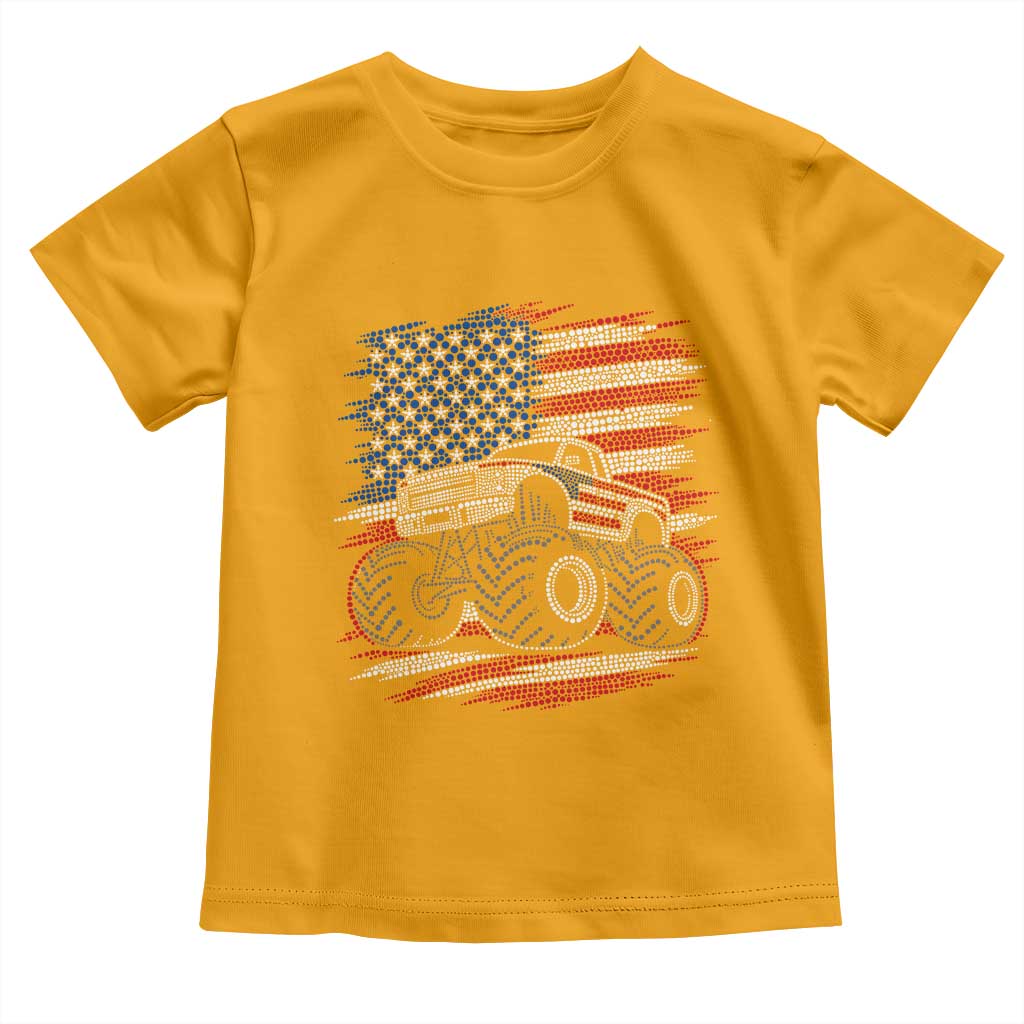 Patriotic Monster Truck Polka Dot Toddler T Shirt Dot Day Gift
