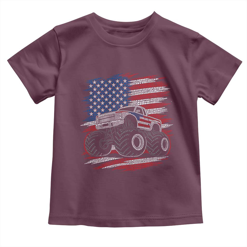 Patriotic Monster Truck Polka Dot Toddler T Shirt Dot Day Gift