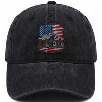 Patriotic Monster Truck Polka Dot Washed Cotton Baseball Cap Dot Day Gift