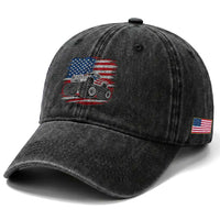 Patriotic Monster Truck Polka Dot Washed Cotton Baseball Cap Dot Day Gift