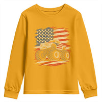 Patriotic Monster Truck Polka Dot Youth Sweatshirt Dot Day Gift