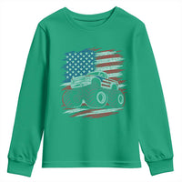 Patriotic Monster Truck Polka Dot Youth Sweatshirt Dot Day Gift