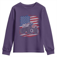 Patriotic Monster Truck Polka Dot Youth Sweatshirt Dot Day Gift